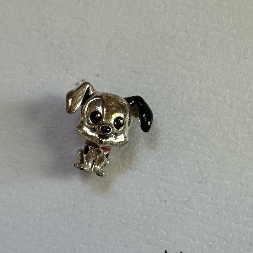 Pandora Silver and Black Puppy Charm 101 Dalmatians Dalmatian Disney